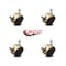Service Caster 2 Inch Antique Brass Hooded Nylon Wheel Grip Ring Chair Caster with Brake, 4PK SCC-GR02S50D-NYS-WA-B-716X78-4 - alternate 2